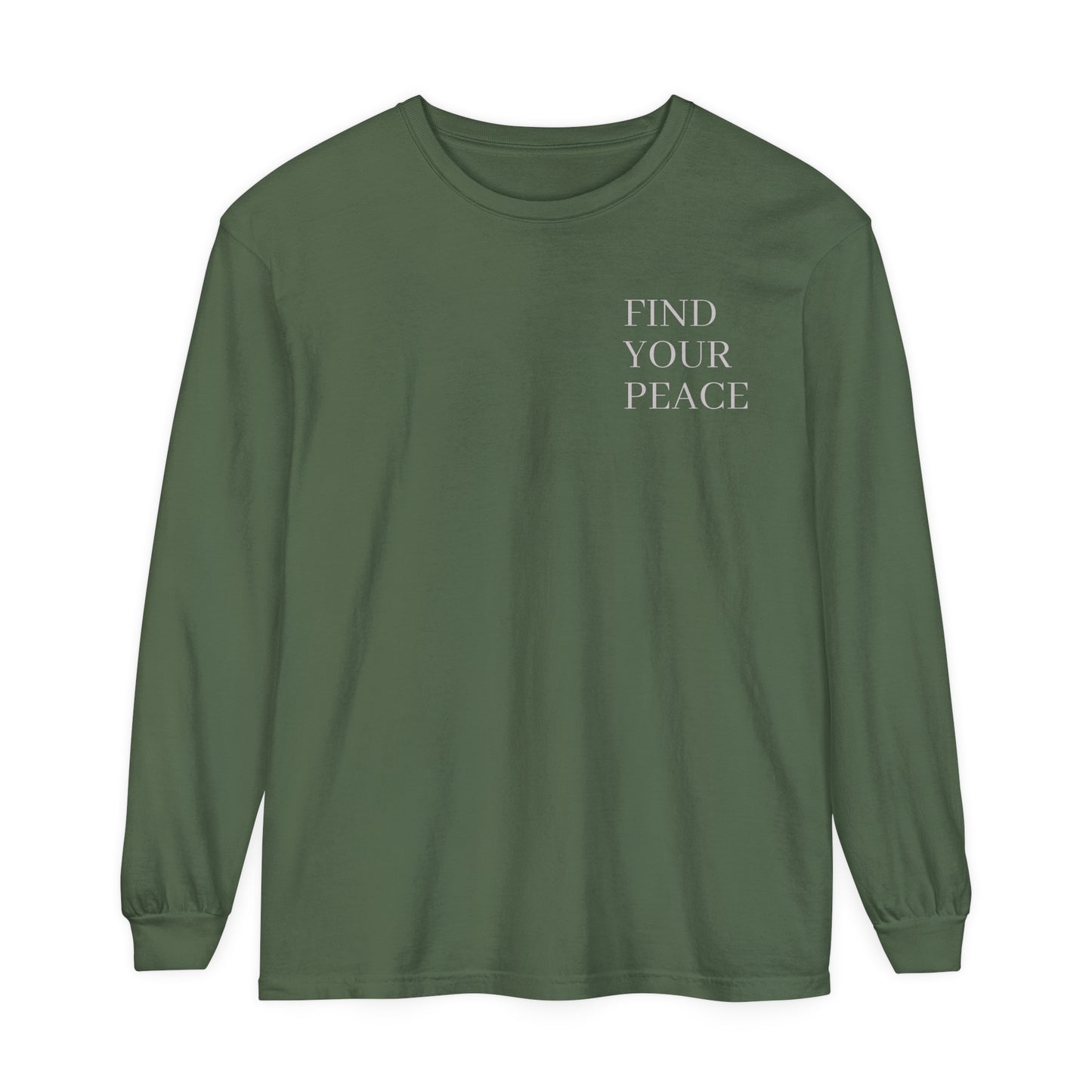 Find Your Peace, Take a Hike Tan Lettered Comfort Tee