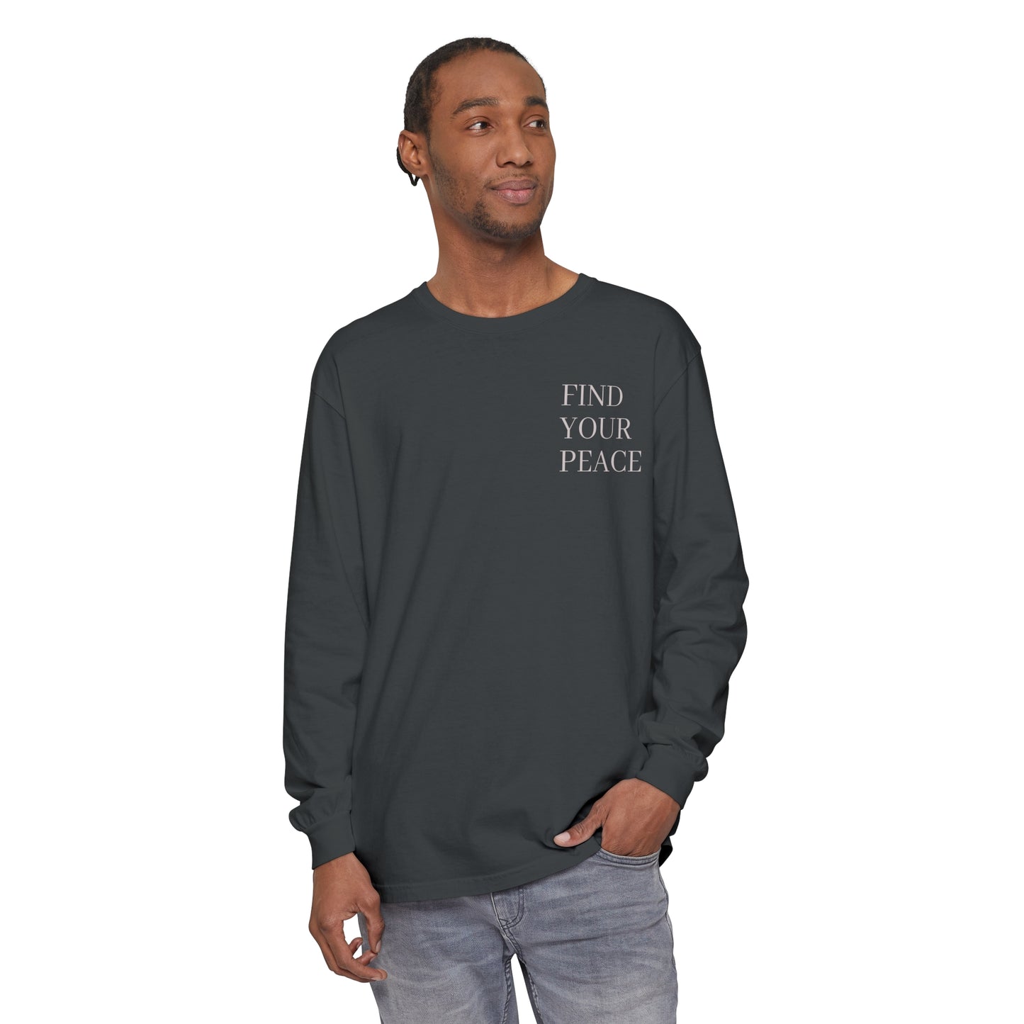 Find Your Peace, Take a Hike Tan Lettered Comfort Tee