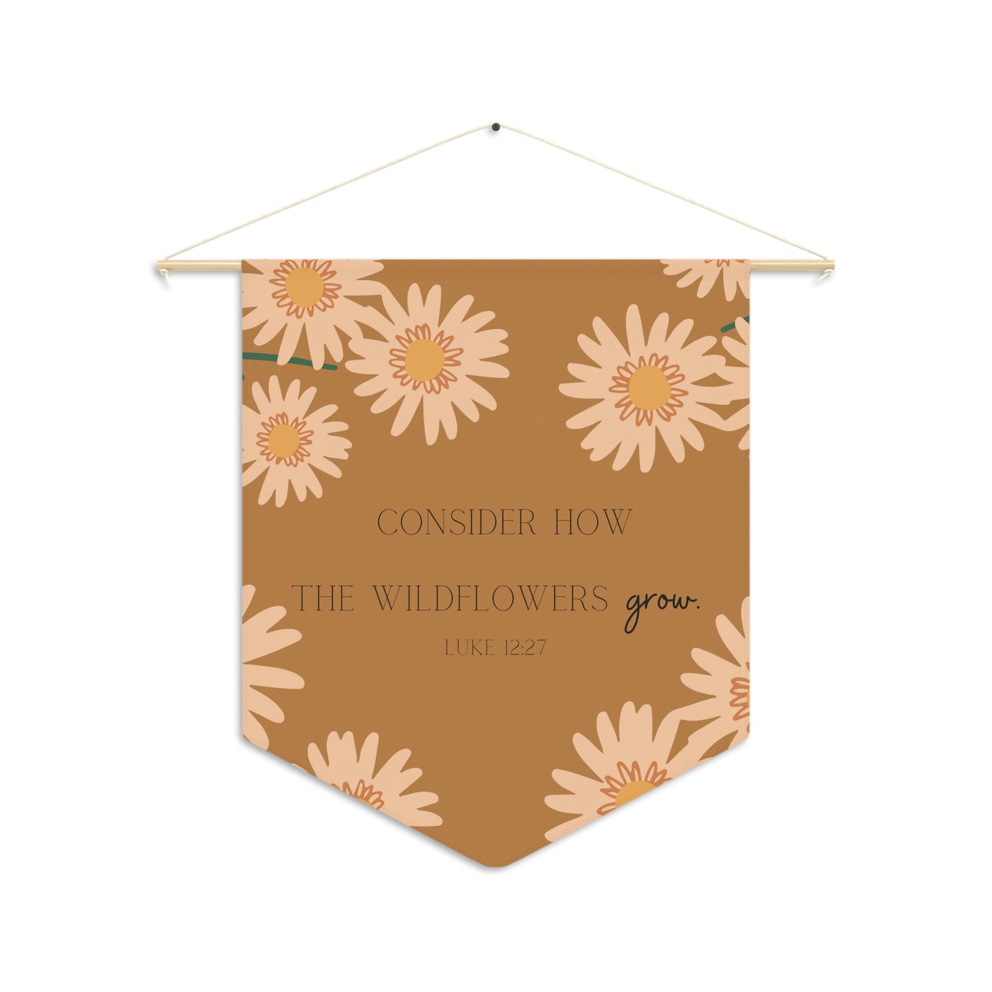 Consider the Wildflowers Scripture Clay Wall Hanging