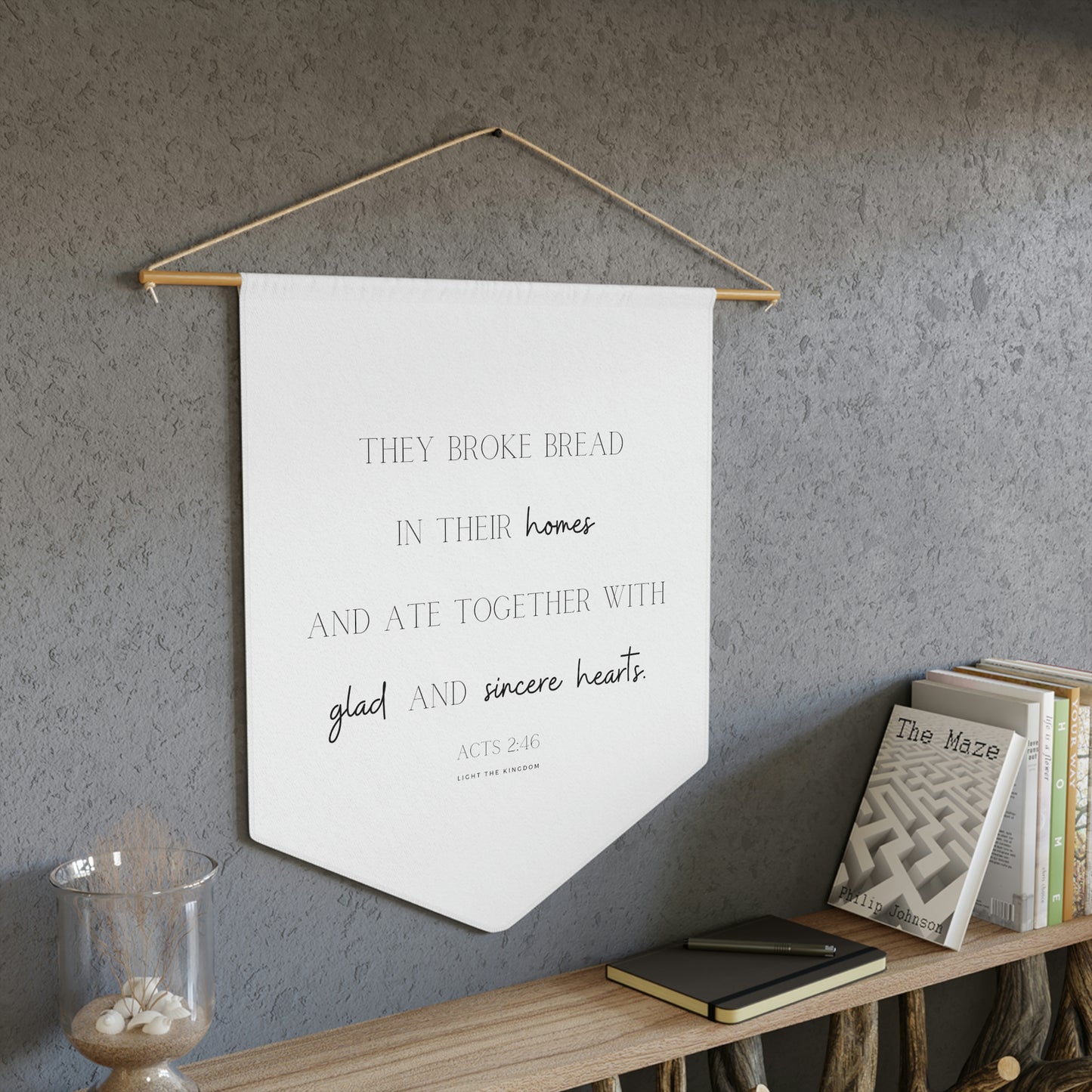 They Broke Bread Scripture Wall Hanging