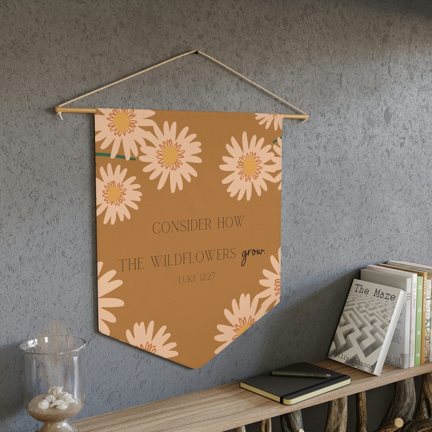 Consider the Wildflowers Scripture Clay Wall Hanging