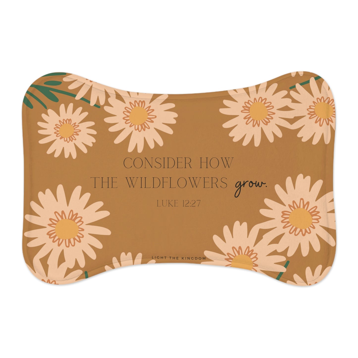 Consider the Wildflowers Clay Pet Feeding Mat