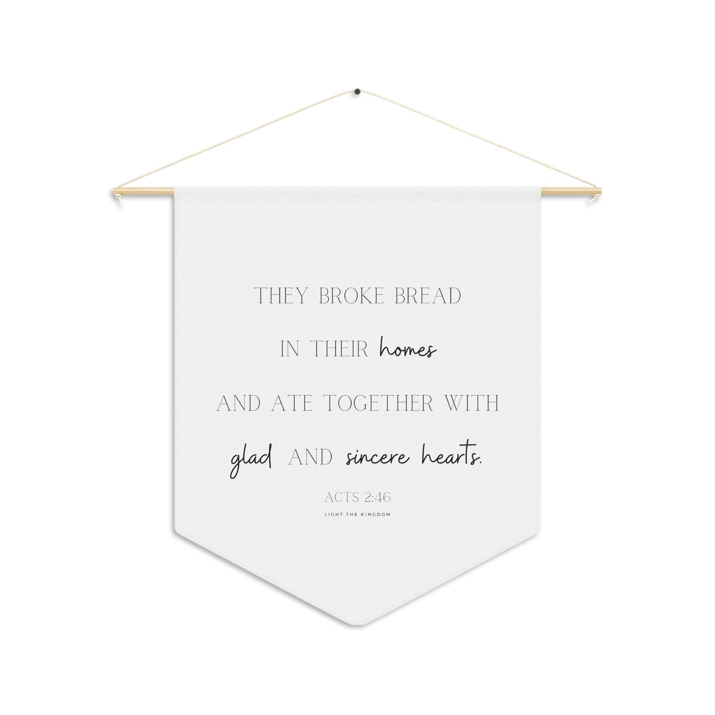 They Broke Bread Scripture Wall Hanging